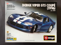 Bburago Diecast Model Kit - Dodge Viper Gts