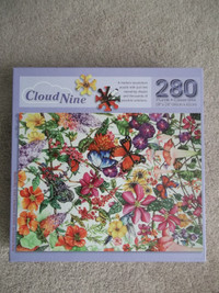 Butterfly & Clematis Forest Jigsaw Puzzle-280 Tesselating Pieces