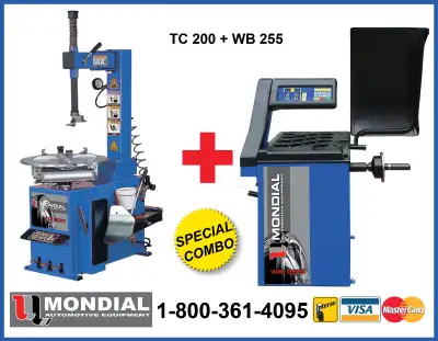 Semi automatic Tire changer TEL: 1-800-361-4095 **** Tire machine MONDIAL TC-200 combo with balancer...