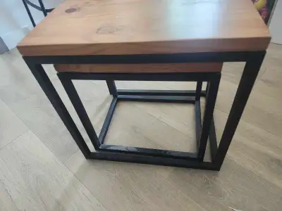 industrial-style nesting table set, View more