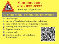 Masonry Work Restoration/ Renovation Stonemason/Bricklayer