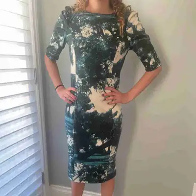 women’s blue and white dress, View more