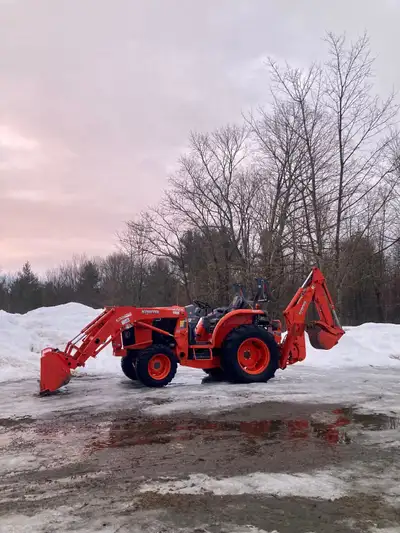 Kubota Tractor L3560 with LA805 Front Loader & BH92 Backhoe quick attach Hydrostatic drive — FINANCI...