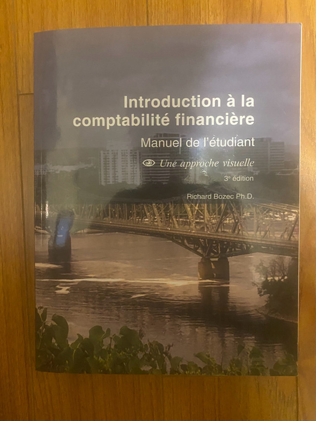 Introduction à la comptabilité financière  in Textbooks in Ottawa
