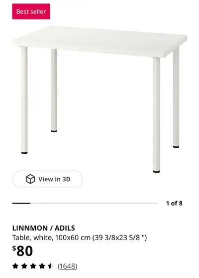 IKEA white desk (used), View more