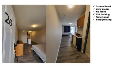Quesnel one bachelor suite for rent near Downtown  With private bathroom  Small or regular size fr...