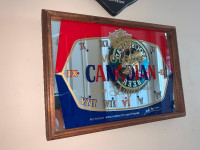 Vintage Molson Canadian Beer bar clock sign mint condition Rare