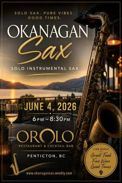 Okanagan Sax - Live Show at ROLO Restaurant + Cocktail Bar, View more
