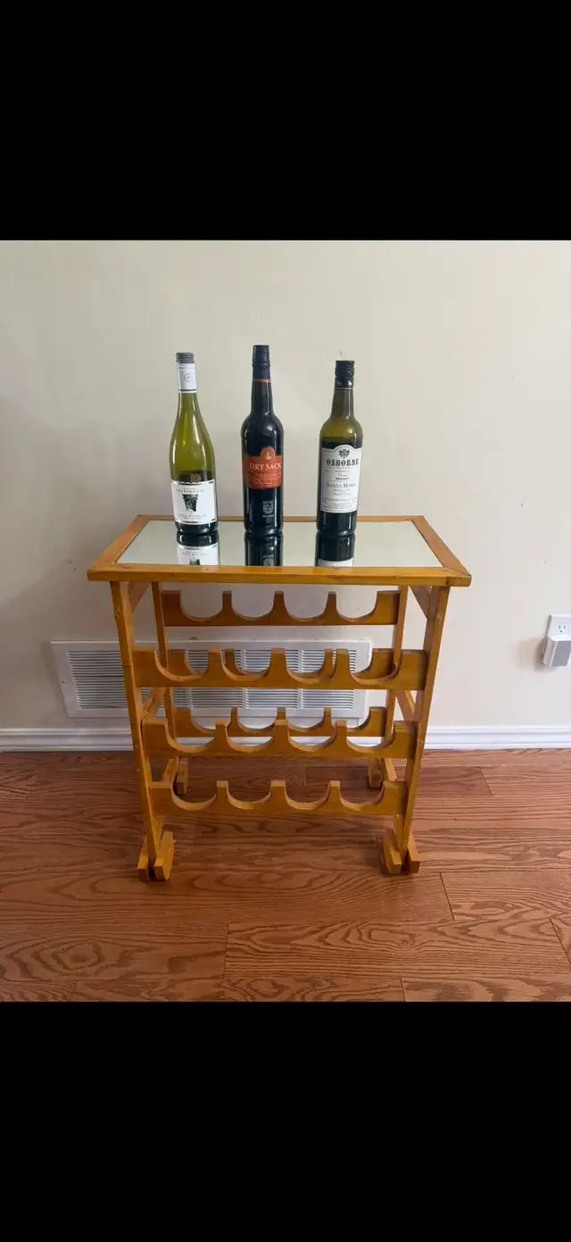 Wine Rack 12-Bottles with Mirror Top in Multi-item in Mississauga / Peel Region - Image 5