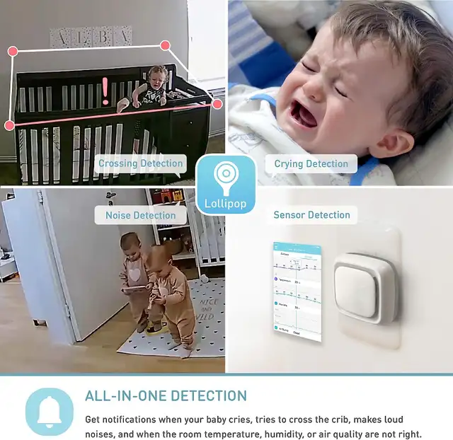 Lollipop Smart Baby Camera with Cry Detection - NEW, NEVER USED in Gates, Monitors & Safety in City of Toronto - Image 2