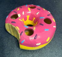 Pink Frosted Sprinkle Donut Toothbrush Holder - bathroom kids