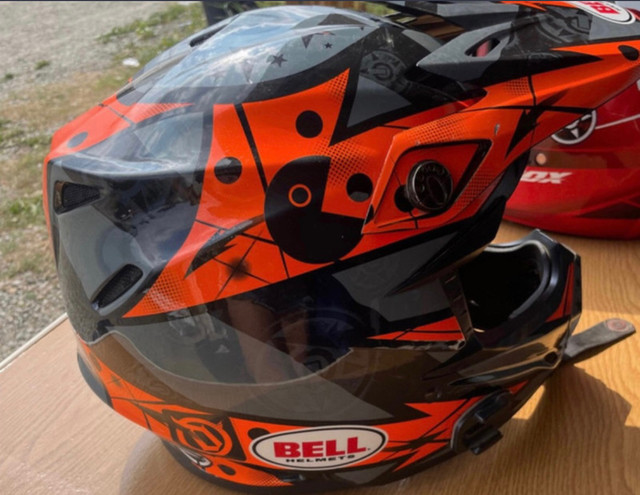 Orange Bell BMX used helmet  in Other in Calgary - Image 2