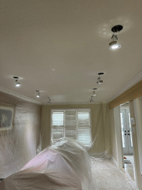 Textured or popcorn ceiling removal, painting, drywall, taping 