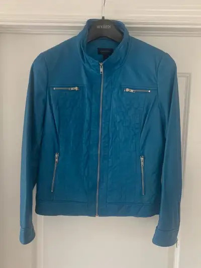 Danier Teal Blue Leather Jacket - Women's Medium, View more