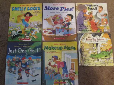 7 Beautiful Robert Munsch Books in excellent condition Enjoy reading these wonderful favourites with...