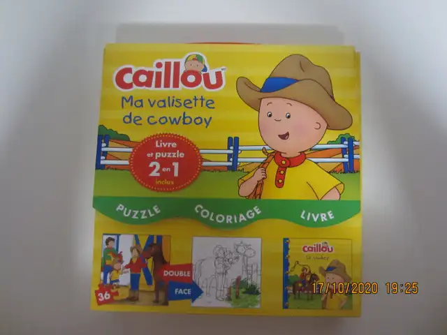 Ma valisette de cowboy Caillou avec livre et casse-tête in Toys & Games in Longueuil / South Shore - Image 2