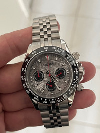 Seiko mod meteorite Daytona chronograph watch 