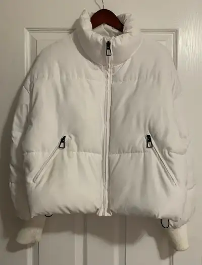 Women's white lightweight puffer jacket. Size S. $40., View more