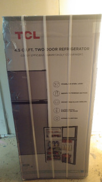 TCL Two Door Mini Fridge and Freezer. 4.5 CU. FT. BRAND NEW