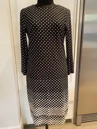 Michael Kors knit dress size small with long gold zipper at back