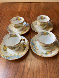 Vintage NORITAKE Demi tasse cups and saucers - set of 4