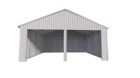 Hangar en métal pour garage double robuste de 21 pi × 19 pi
