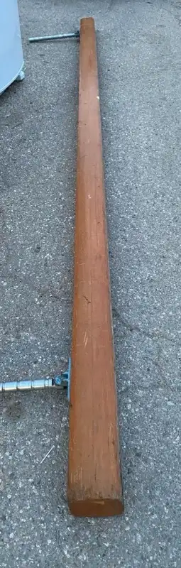 Gymnastic Balance beam 16.5 feet long, 5" wide, 6 "deep. May need some fine sanding and refinishing...