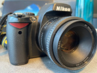 Caméra Nikon D40 avec lentille 50 mm