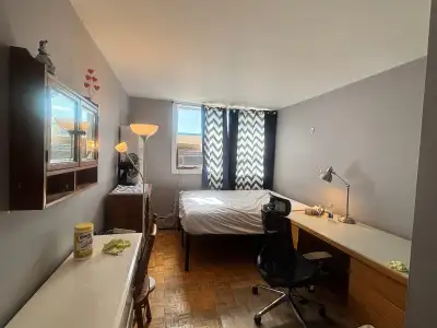 Bright room available in an apartment, starting January 1 share with one or two friendly others. It’...