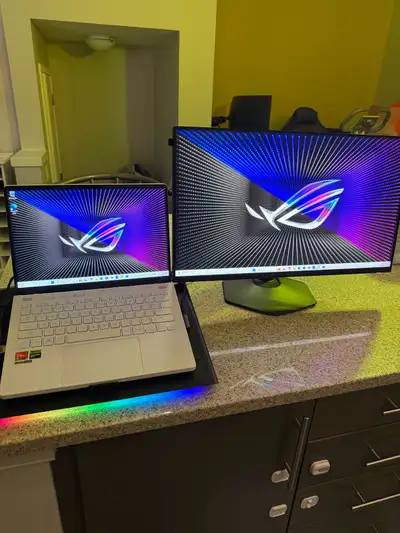Asus ROG G14 4080 Laptop + Monitor/Cooler/Mouse, View more