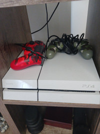 Used, like new Ps4 and controllers. Works perfect.