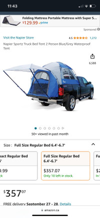 Truck tent package