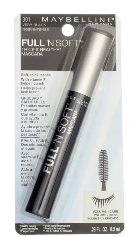 Brand New in Package- Full n Soft Maybelline Very Black Mascara