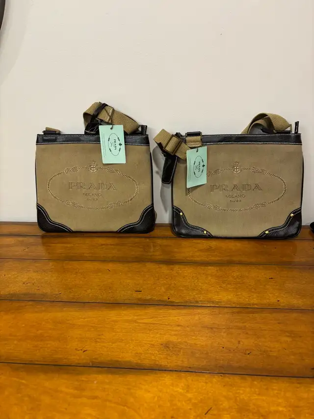 Authentic Prada Milano Dal 1913 Canvas Shoulder Bags – Brand New