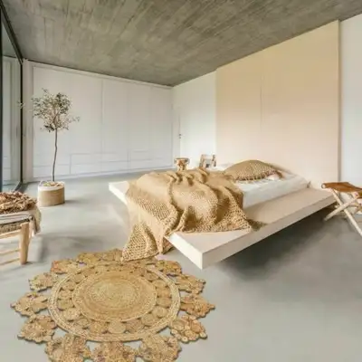 Round Gruhum Jute Natural Area Rug 6x6, View more