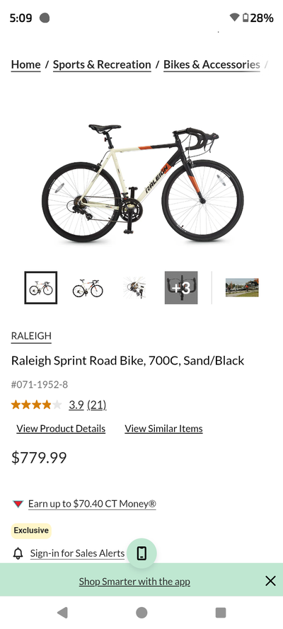 Raleigh sprint 700c road bike 300$ o.b.o, View more