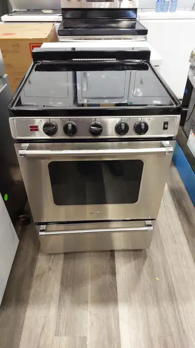 Stove 24"  Whirlpool Electric Stainless  Steel Used $450, View more