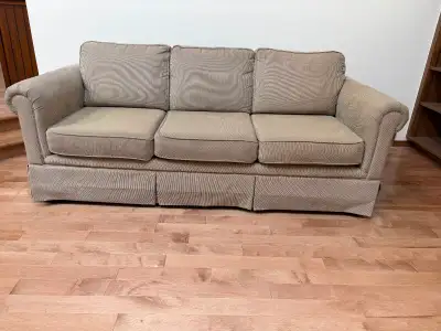 Couch and loveseat from pet friendly home. Frame is in good condition but some minor staining. Must...