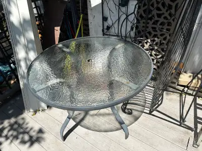 Round Glass Top Patio Table, View more