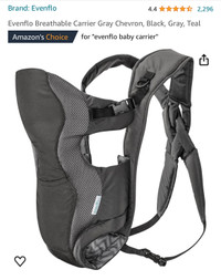 Evenflo Breathable Baby Carrier Gray 