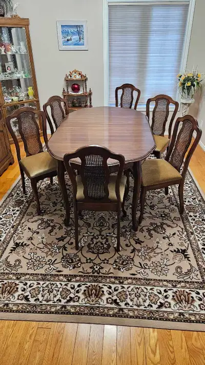 vintage dining room table with chairs , View more