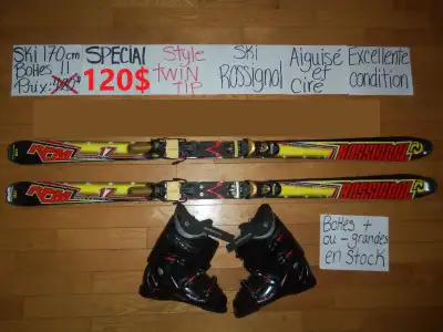 Ensembles ski alpin twin tip et titanium 165 168 170 cm, View more