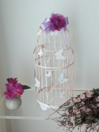 Pottery Barn Pink Butterfly Birdcage - Wedding