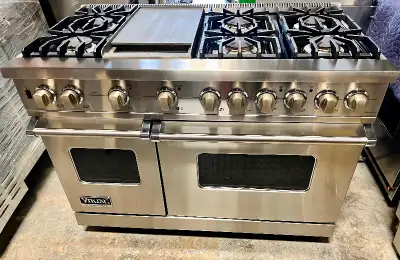 48” Viking all gas range + convection oven & griddle