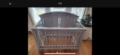 infant baby grey crib convertible toddler bed Pickering, View more