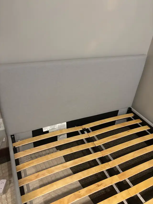 Like New IKEA Double bed frame and mattress in Beds & Mattresses in Oshawa / Durham Region - Image 5