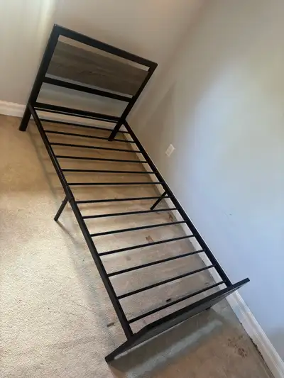 Single bed frame basically new, View more
