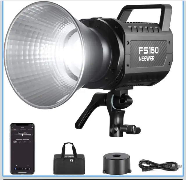 NEEWER FS150 LED Video Light 2.4G/APP Control, 130W 5600K COB Da in Hobbies & Crafts in Calgary - Image 2