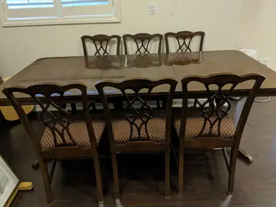 Dining Table Of 6 Wooden Chairs And Wooden Table, View more