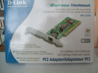 Dlink Express EtherNetwork DFE-538TX PCI adapter/adaptateur PCI